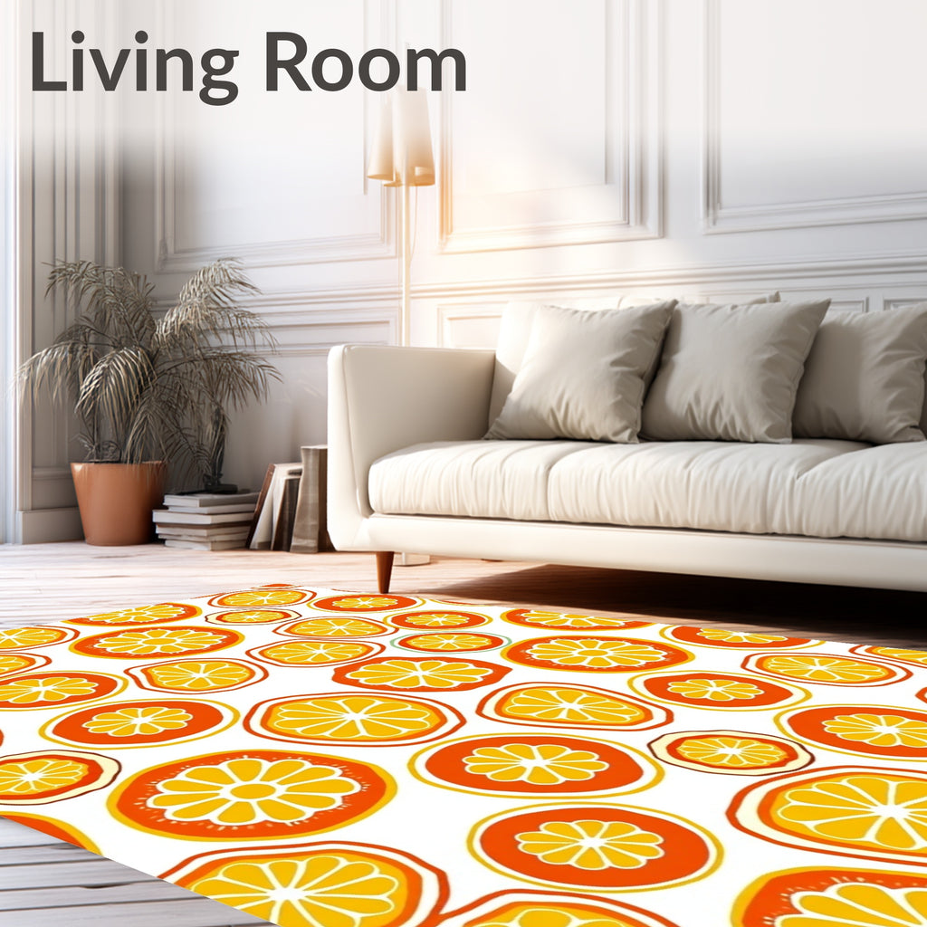 Citrus Slice Pattern Design Rug