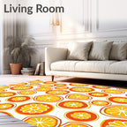Citrus Slice Pattern Design Rug