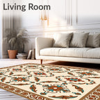 Ornate Floral Medallion Pattern Rug