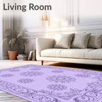 Art Nouveau Floral Bordered Medallion Rug