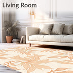 Leafy Branches Patterned Organic Design Rug