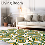 Abstract Geode Pattern Funky Design Rug