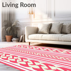Chain Link Stripe Pattern Rug