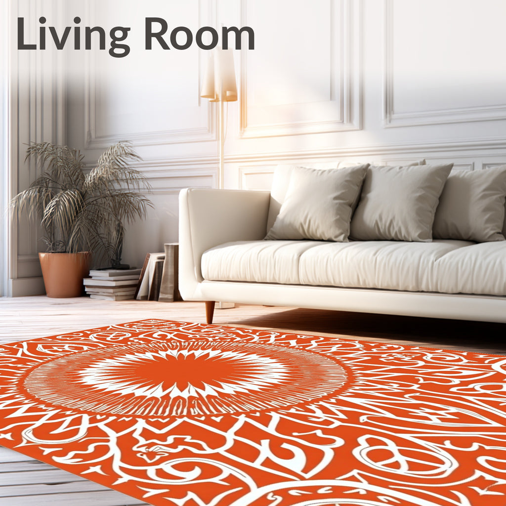 Sunburst Mandala Patterned Rug