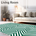 Modern Geometric Maze Pattern Rug