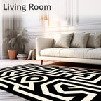 Abstract Geometric Maze Design Rug