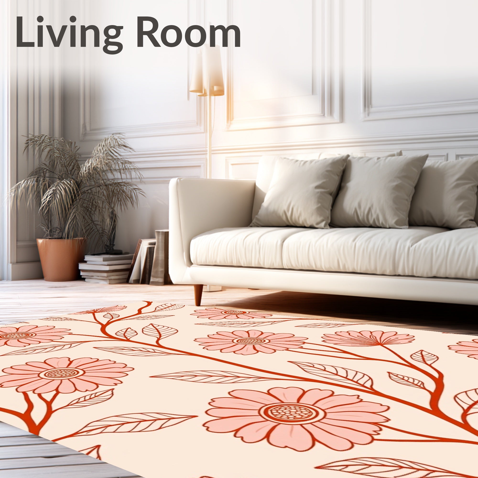 Floral Vine Patterned Rug