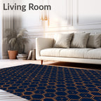 Geometric Honeycomb Pattern Rug