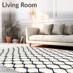Modern Chain Link Pattern Rug