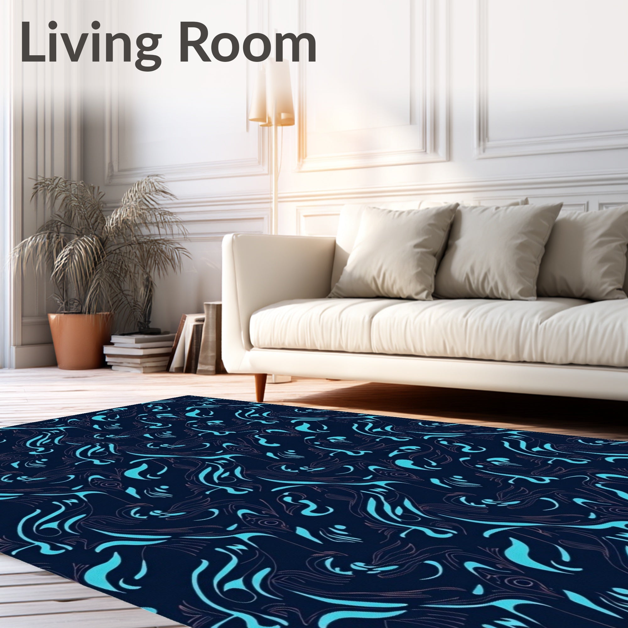 Chic Abstract Flowing Pattern Rug