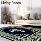 Art Nouveau Floral Border Design Rug