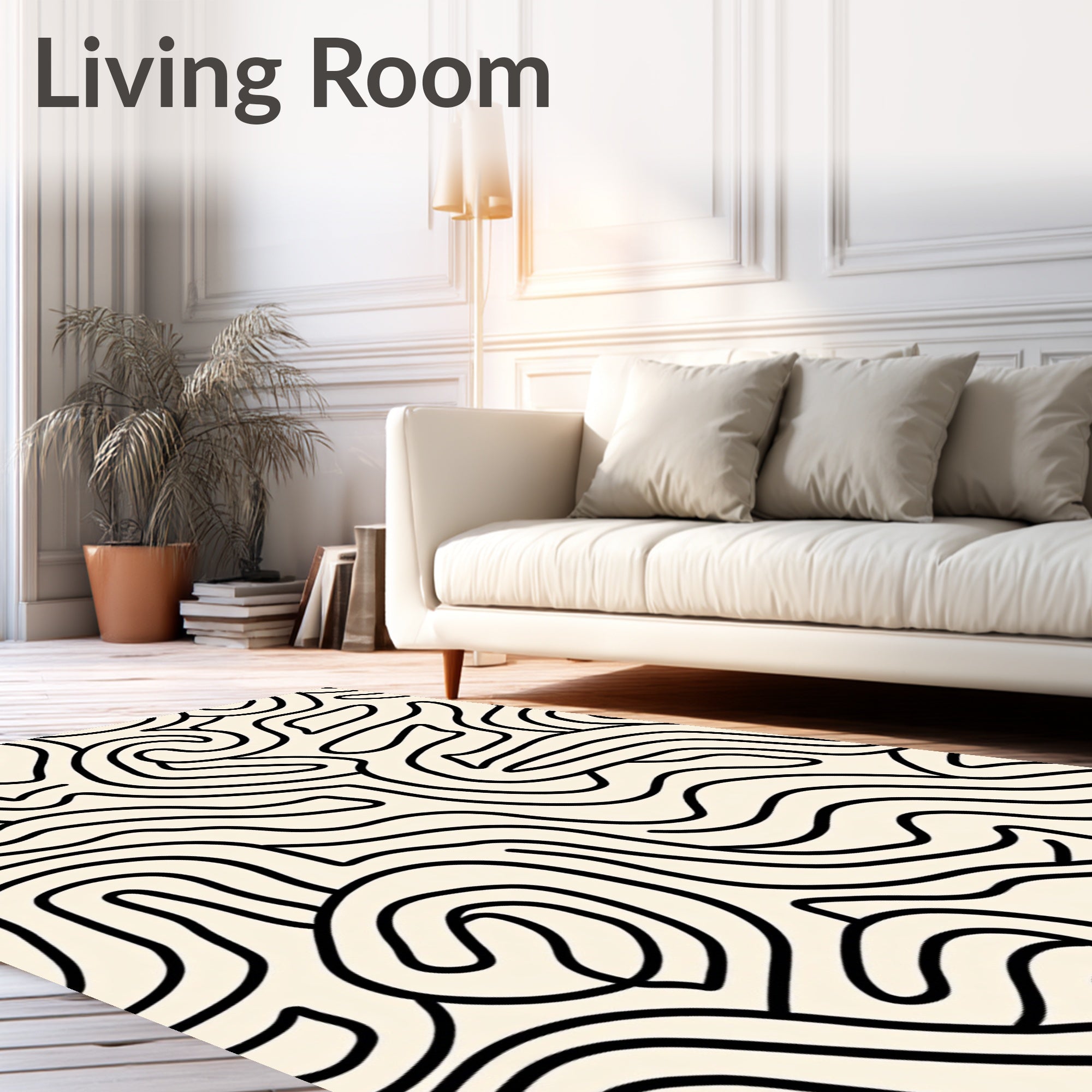 Abstract Line Art Pattern Rug