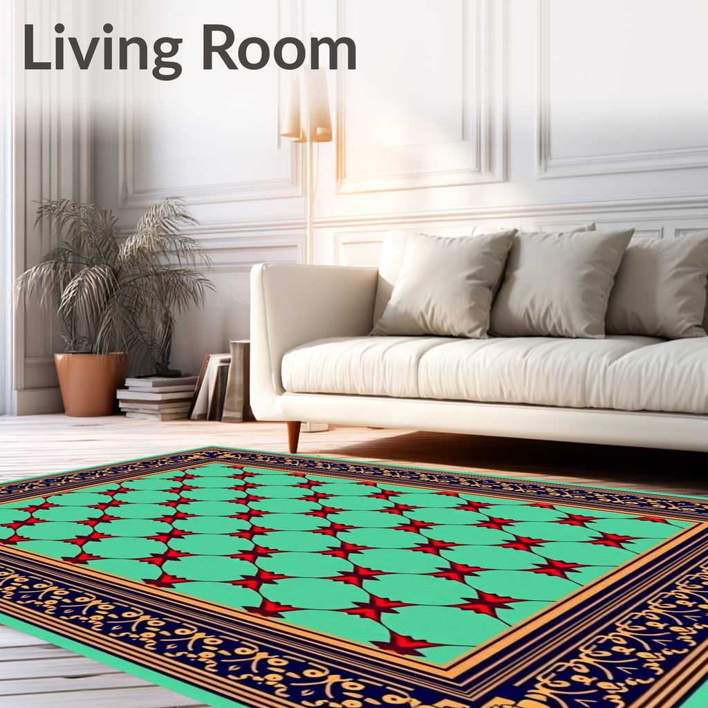 Maroon Red Diamond Pattern Rug