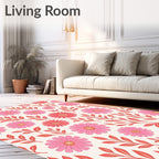 Groovy Floral Pattern Rug