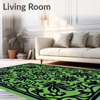 Bold Floral Symmetry Pattern Rug