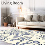 Art Nouveau Floral Swirls Pattern Rug