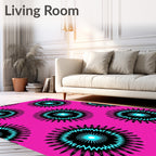 Vibrant Sunburst Pattern Design Rug