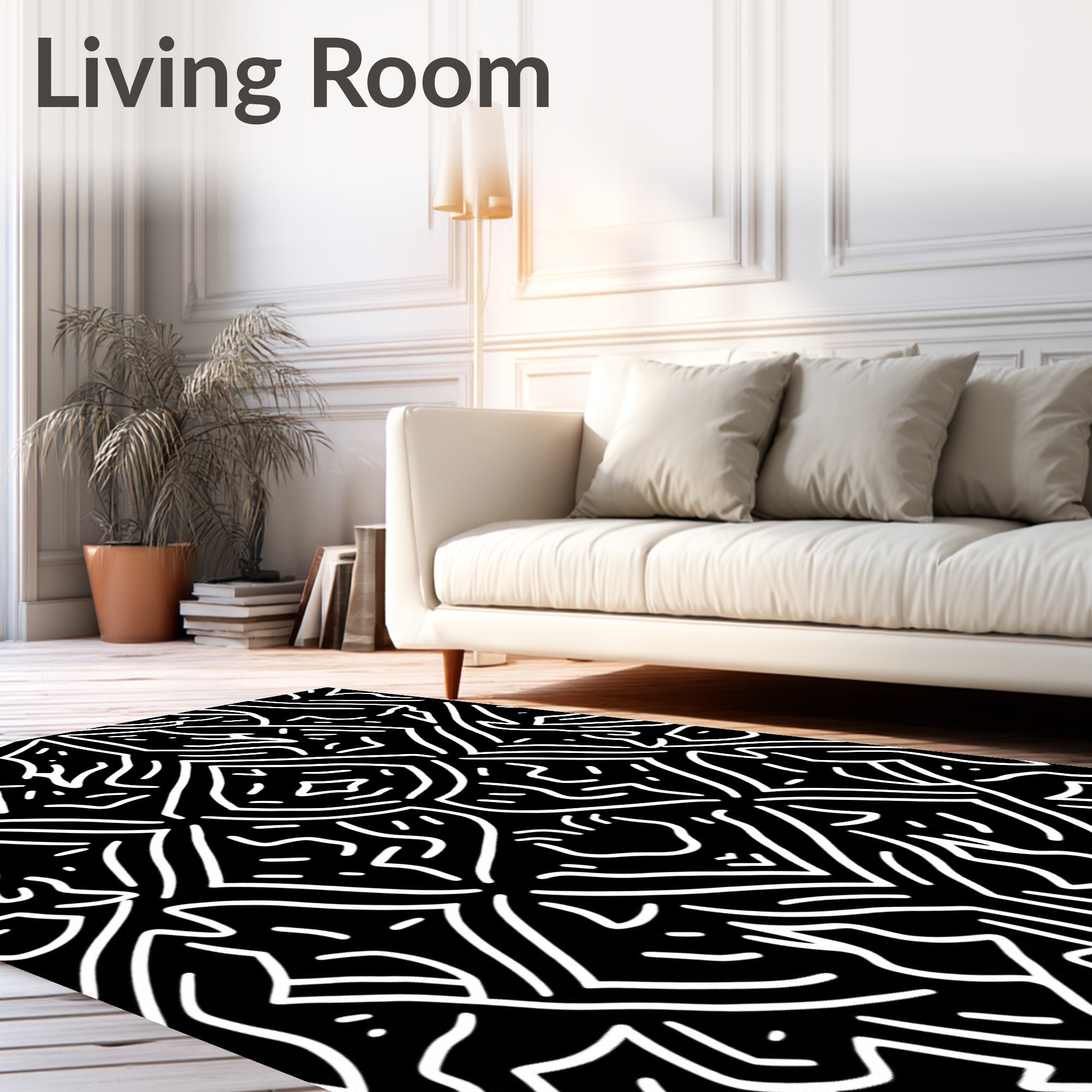 Geometric Organic Abstract Design Rug