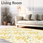 Abstract Spring Floral Sketch Rug