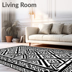 Bold Geometric Diamond Patterned Rug