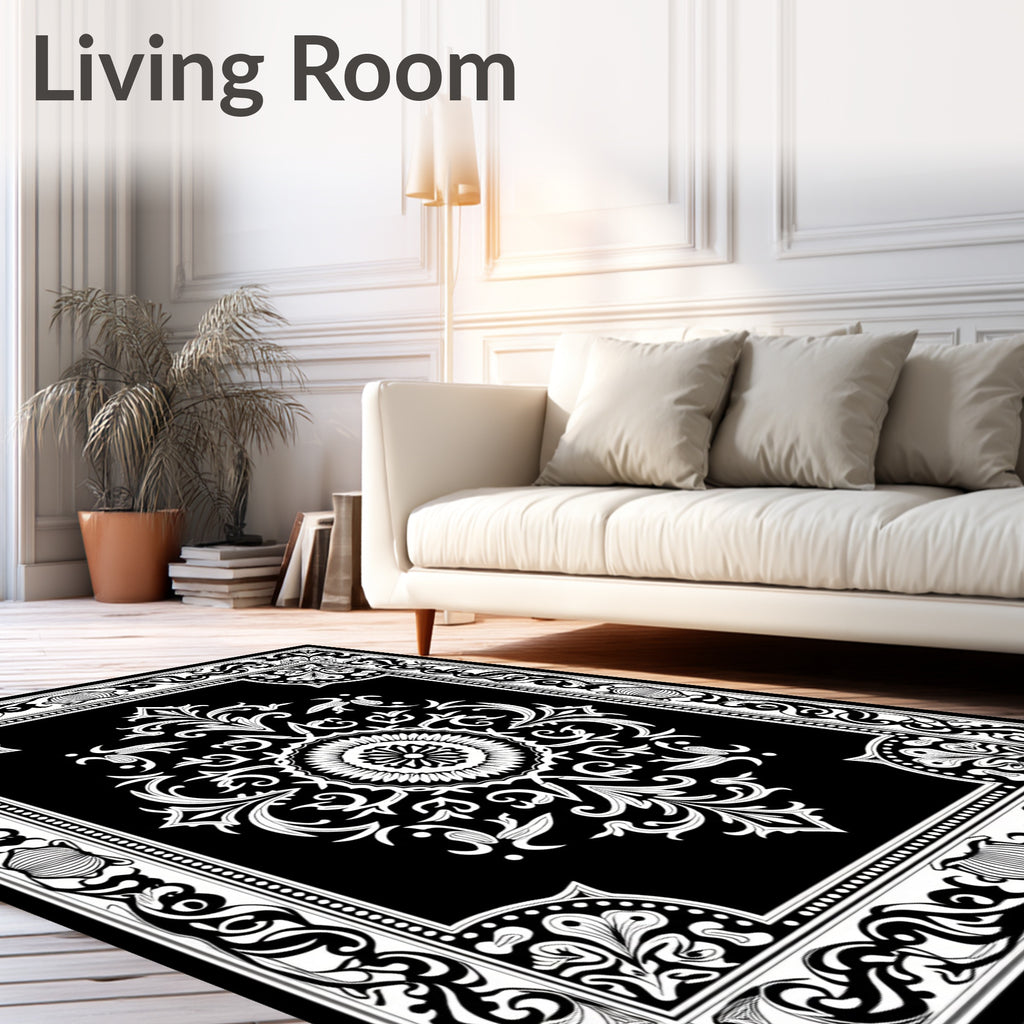 Classic Mandala Floral Design Rug