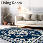 Vintage Floral Medallion Mandala Pattern Rug
