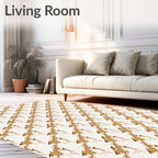 Brown Houndstooth Pattern Rug