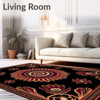 Warm Tones Floral Mandala Design Rug