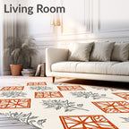 Abstract Tree Diamond Pattern Rug