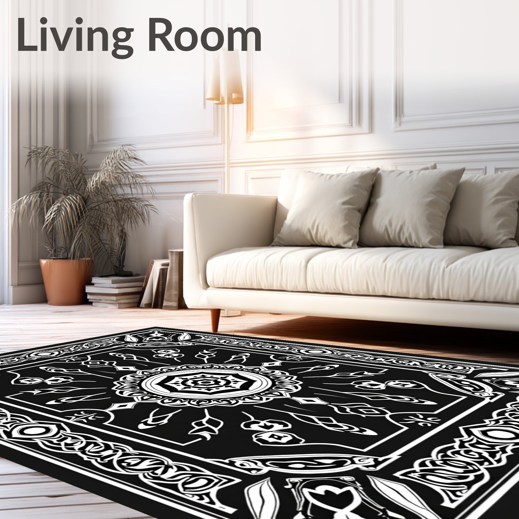 Intricate Tribal Mandala Pattern Rug