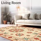 Heritage Floral Medallion Cream Rug