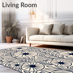 Vintage Floral Vine Botanical Design Rug