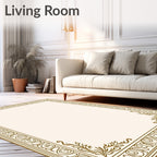 Ornate Scroll Leaf Border Rug