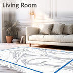 Abstract Swirls Monochrome Pattern Rug