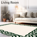 Interwoven Knotted Celtic Border Design Rug