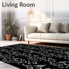 Birds And Vines Whimsical Design Rug