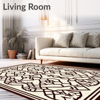 Intricate Linear Geometric Pattern Rug