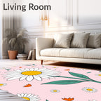 Daisy Pattern With Happy Vibe Rug
