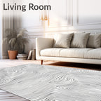 Contour Line Abstract Pattern Rug