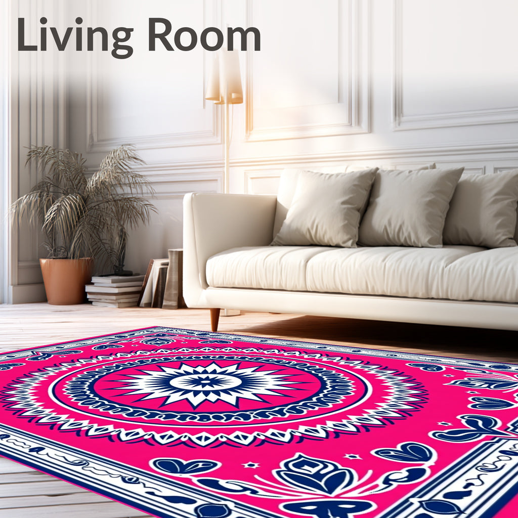 Bold Boho Sunburst Floral Design Rug