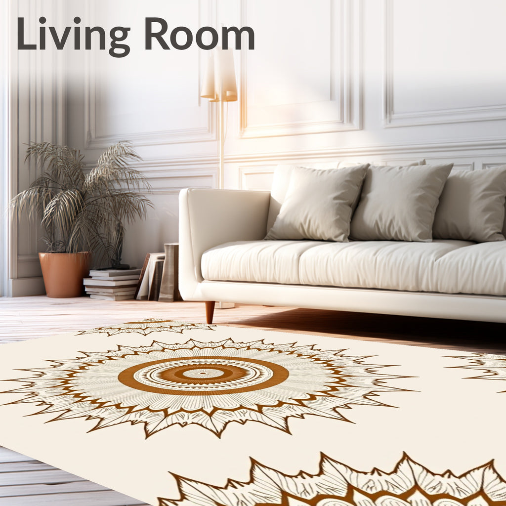 Radial Sunburst Ethnic Pattern Rug