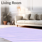 Soft Pastel Diagonal Stripe Pattern Rug