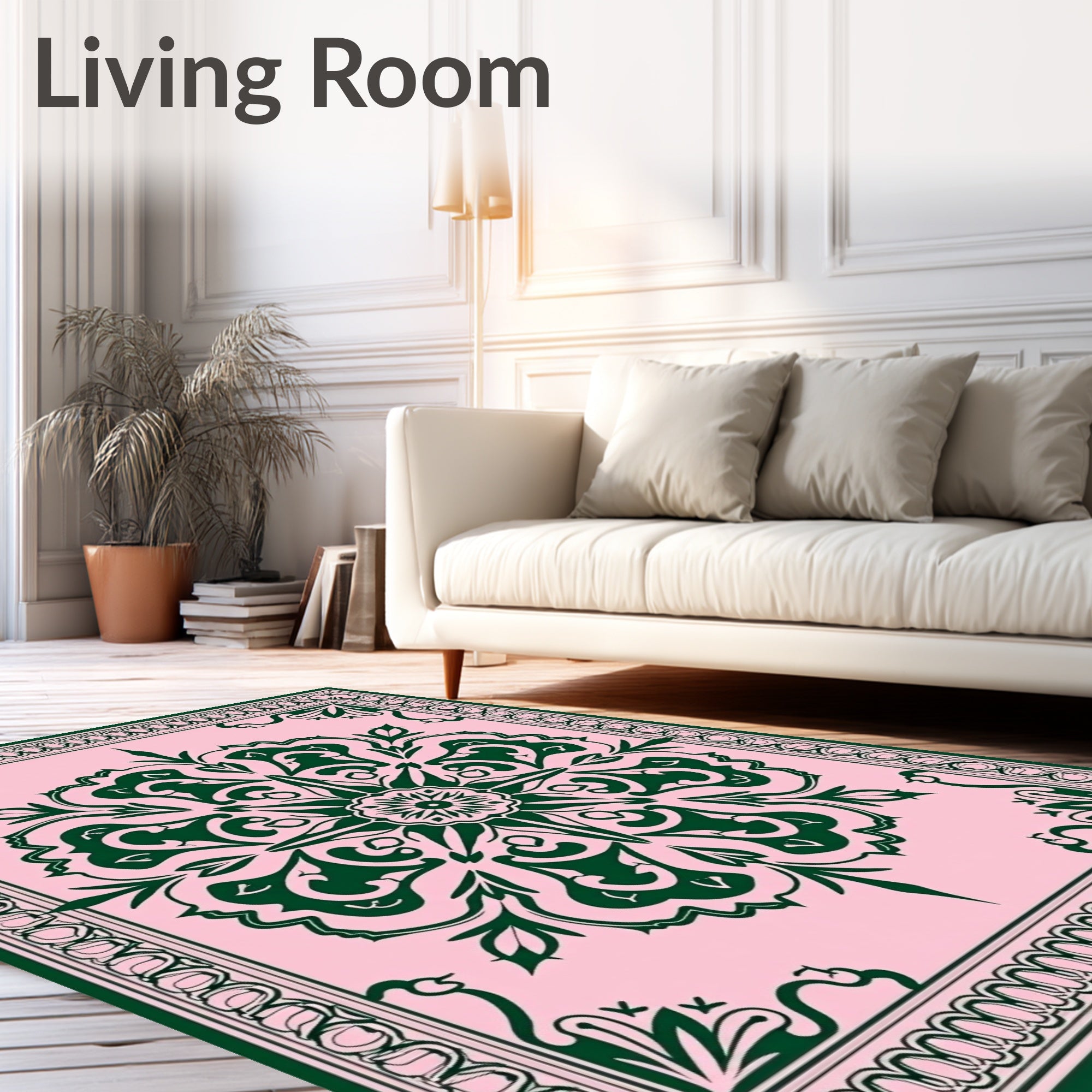 Ornate Floral Mandala Geometric Rug