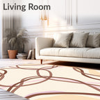 Intertwined Abstract Organic Lines Pattern Rug