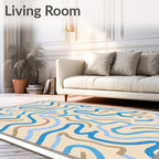 Flowing Lines Abstract Pattern Rug