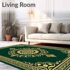 Ornate Floral Center medallion Border Rug