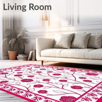 Classic Rose Vine With Intricate Border Rug