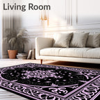 Ornate Floral Geometric Pattern Rug