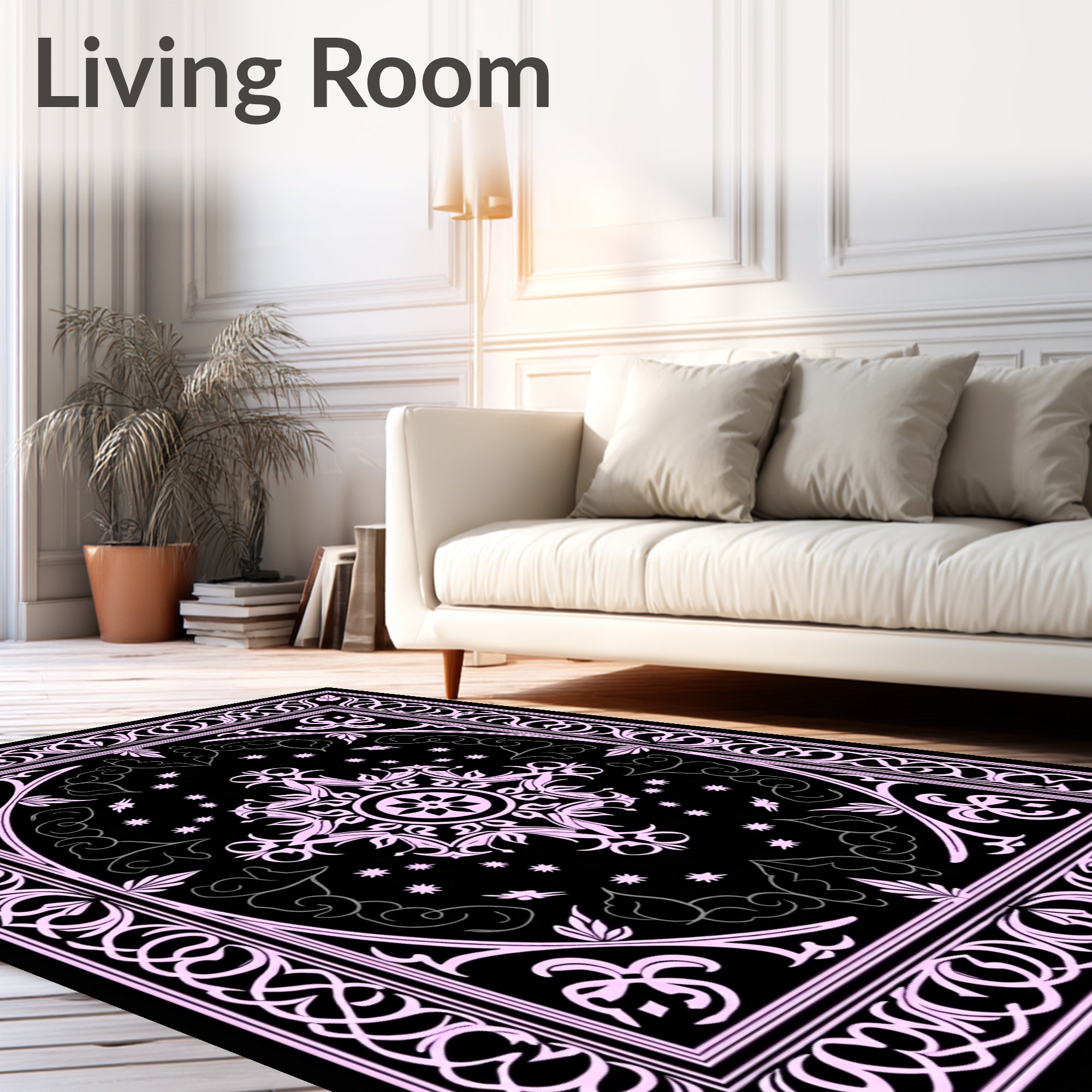 Ornate Floral Geometric Pattern Rug
