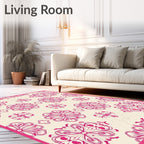 Retro Floral Intricate Pattern Rug
